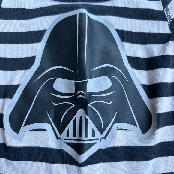 Hanna Andersson Star Wars Gray Striped Short John Pajama Top - Picture 2 of 3